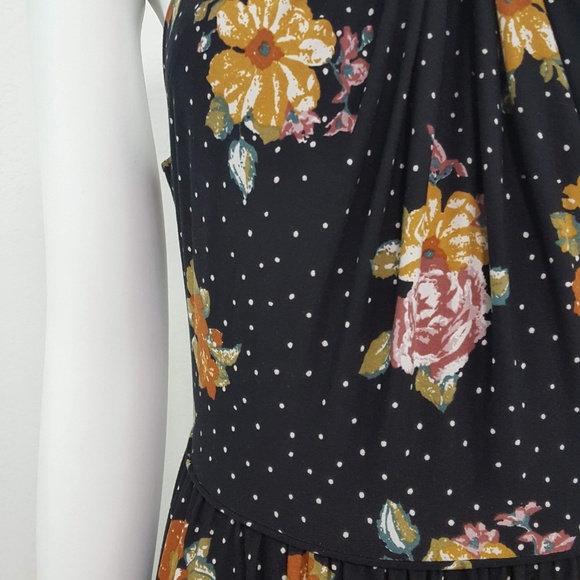 **NFS**{Free People} Floral Polka Dot Maxi Dress M - Picture 5 of 8